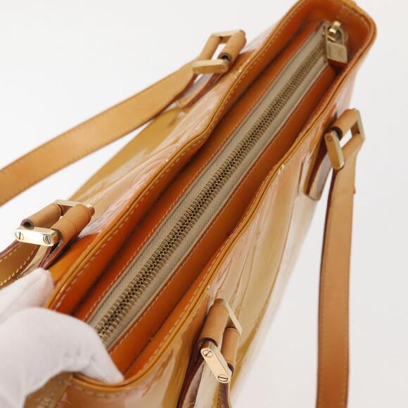 LOUIS VUITTON Monogram Vernis Houston Hand Bag Beige M91004 - Picture 6 of 12